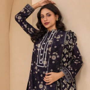 shirt shalwar dupatta printed 3 piece | bin saeed