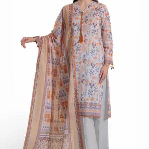 3 piece printed lawn suit and dyed trouser cl 62121 b gulahmed