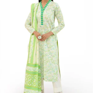 3 piece printed lawn suit and dyed trouser cl 62291 b gulahmed