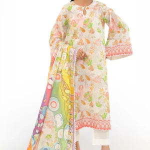 3 piece printed lawn suit and dyed trouser cl 62293 b gulahmed