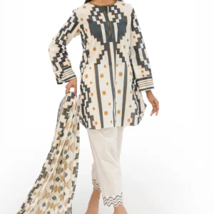 3 piece embroidered printed lawn suit and dyed trouser cl 62231 gulahmed