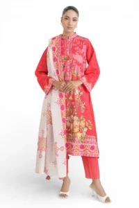 Home 3 piece printed mehsuri stripe lawn suit with printed mehsuri stripe lawn dupatta and dyed trouser gs 62005 gulahmed (copy)