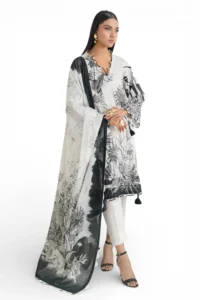 Home 3 piece printed mehsuri stripe lawn suit with printed mehsuri stripe lawn dupatta and dyed trouser gs 62008 gulahmed