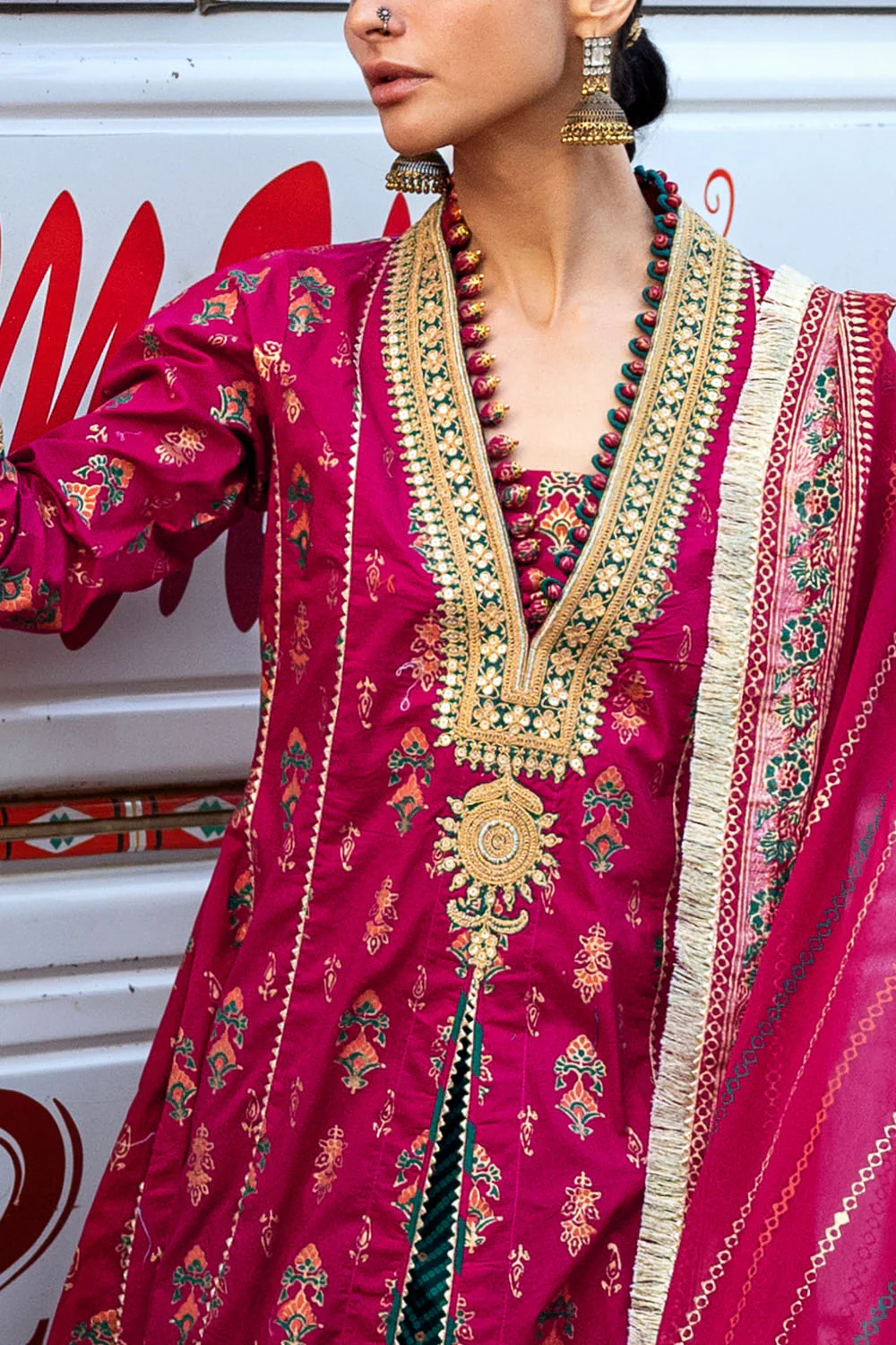 3 piece gold and lacquer printed lawn suit with gold and lacquer printed chiffon dupatta and gold and lacquer printed trouser gulahmed 3 piece gold and lacquer printed lawn suit with gold and lacquer printed chiffon dupatta and gold and lacquer printed trouser gulahmed