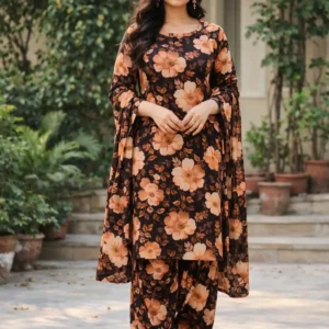 3 piece lawn suit with chiffon dupatta