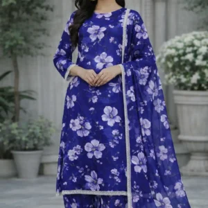 3 piece lawn suit with chiffon black and red floral design (copy)