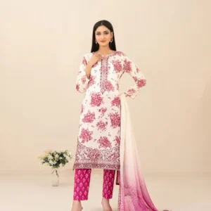 3 piece un stitched lawn tawakkal
