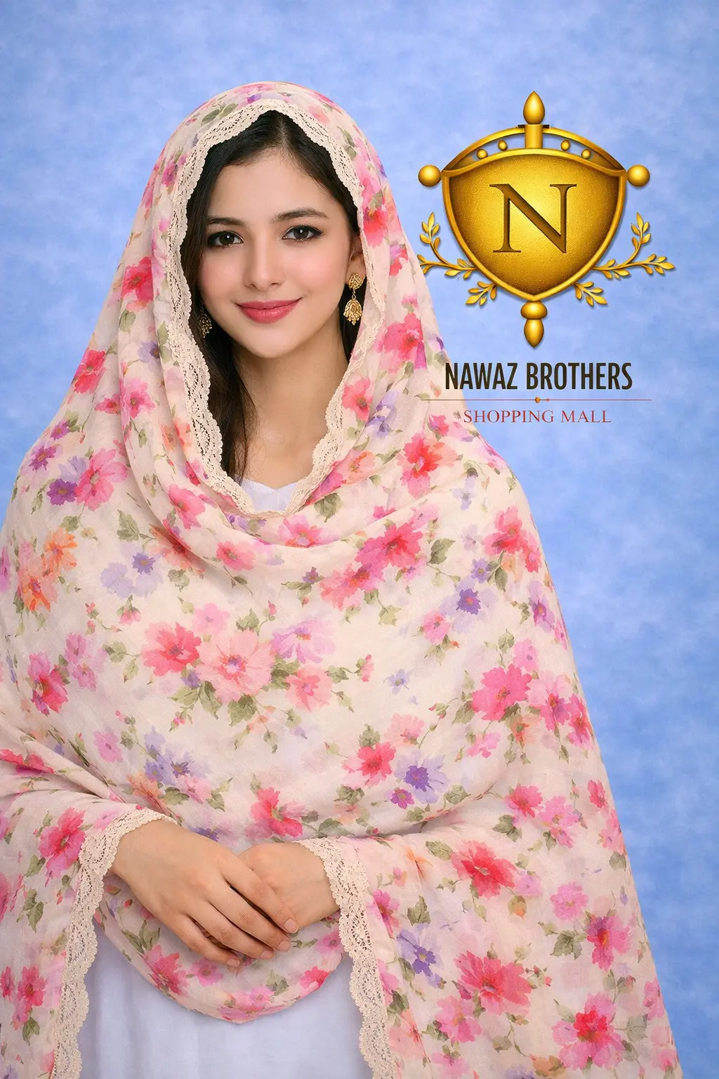 shawl printed design with embroidery lawn nawaz brothers shawl printed design with embroidery lawn nawaz brothers