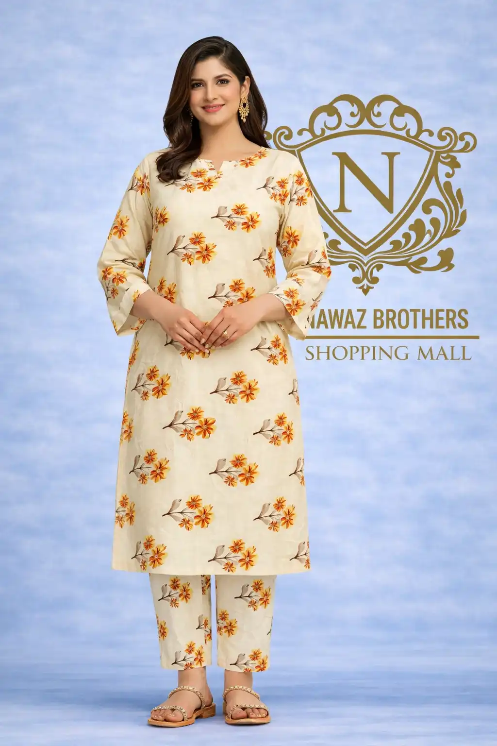 2 piece lawn suit light beige nawaz brothers 2 piece lawn suit light beige nawaz brothers