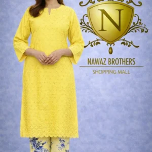 2 piece chikenkari lawn suit yellow nawaz brothers (copy)