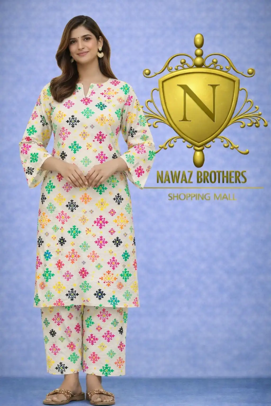 2 piece lawn suit white base nawaz brothers 2 piece lawn suit white base nawaz brothers