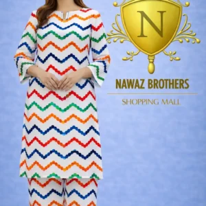 2 piece lawn zigzag patterned nawaz brothers