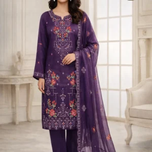 3 piece printed embroided lawn suit alif nawaz brothers (copy)