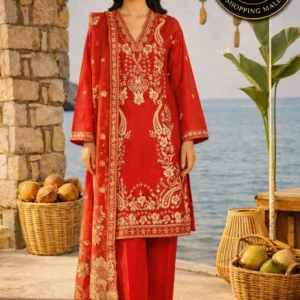 3 piece printed embroided lawn suit alif nawaz brothers (copy)
