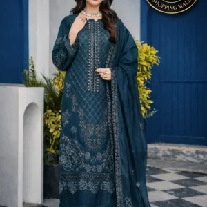 3 piece fancy embroided suit alif nawaz brothers