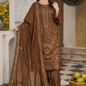 3 piece fancy embroided suit alif nawaz brothers
