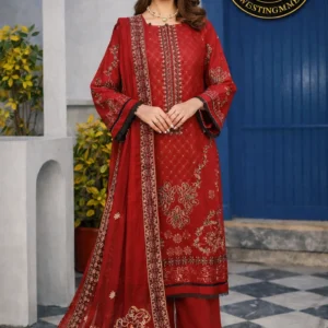 3 piece fancy embroided suit alif nawaz brothers