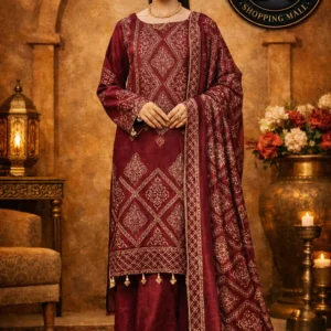 3 piece fancy embroided suit alif nawaz brothers