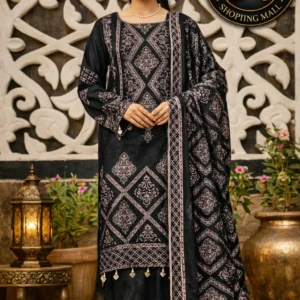 3 piece fancy embroided suit alif nawaz brothers