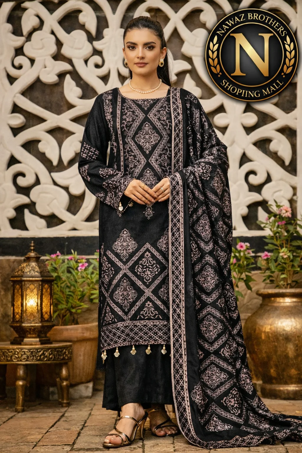 3 piece fancy embroided suit alif nawaz brothers 3 piece fancy embroided suit alif nawaz brothers