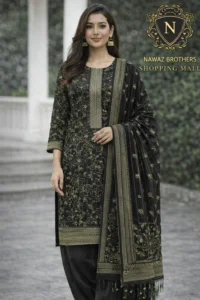 Home 3 piece printed lawn suit