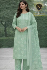 Home 3 piece printed lawn suit