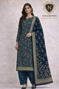 Home 3 piece printed lawn suit