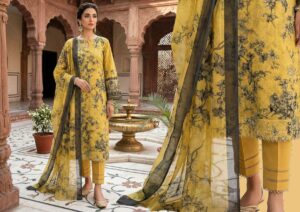 4 piece chickenkari lawn suit dr haris (copy)