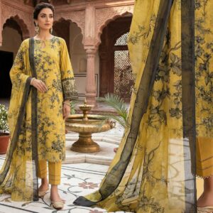 4 piece chickenkari lawn suit dr haris (copy)